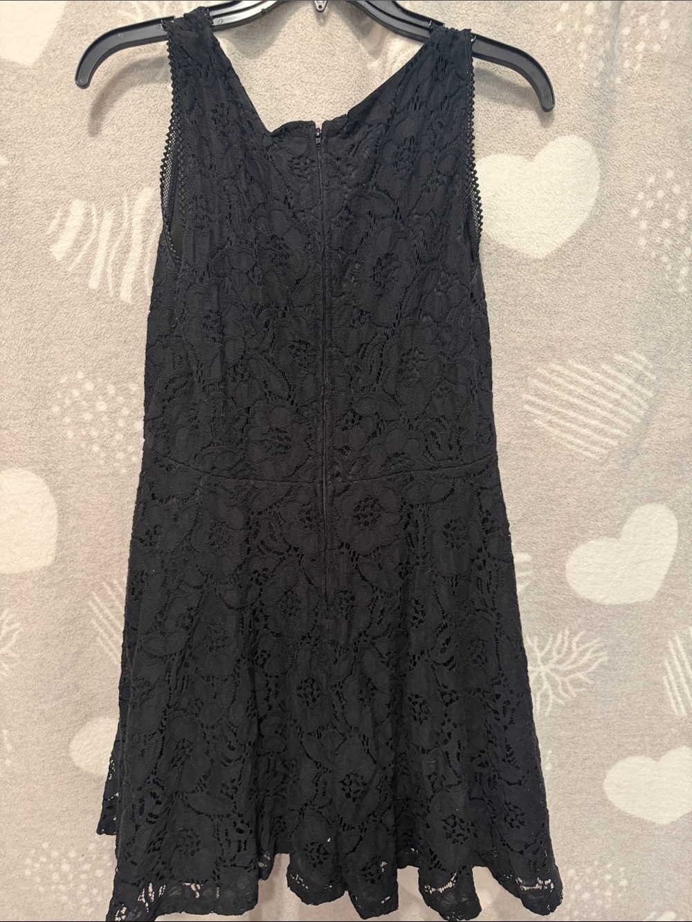 City Vibe Black Lace Mini Dress – Sleeveless A-Line - Picture 4 of 4